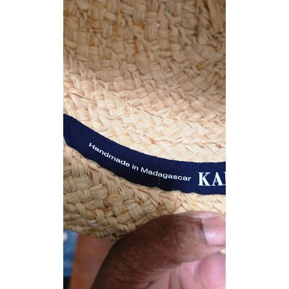 Helen Kaminski Straw Sun Hat Wide Brim & Crown Detail For Women Natural Beige Co - Picture 7 of 8